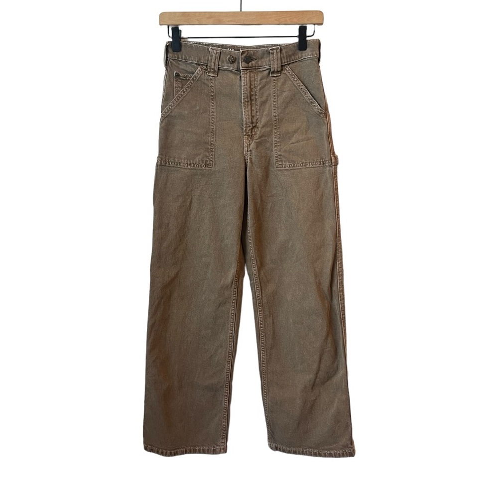 Gap Kids Girls Brown Cropped Carpenter Jeans Pants‎ Size 12